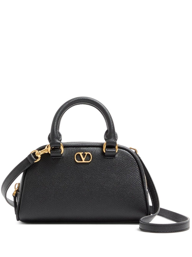 Valentino Garavani VLogo Signature Leather Mini Bag Black