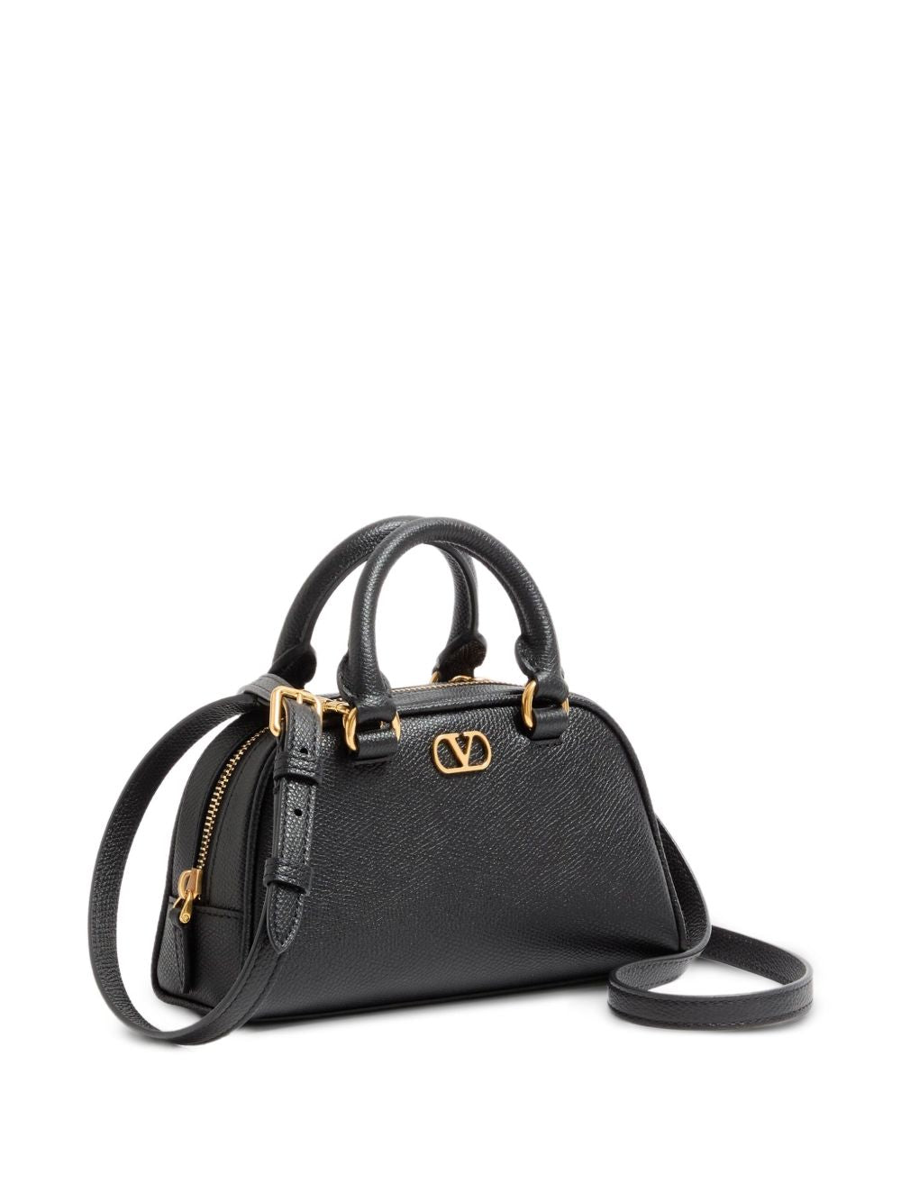 Valentino Garavani VLogo Signature Leather Mini Bag Black