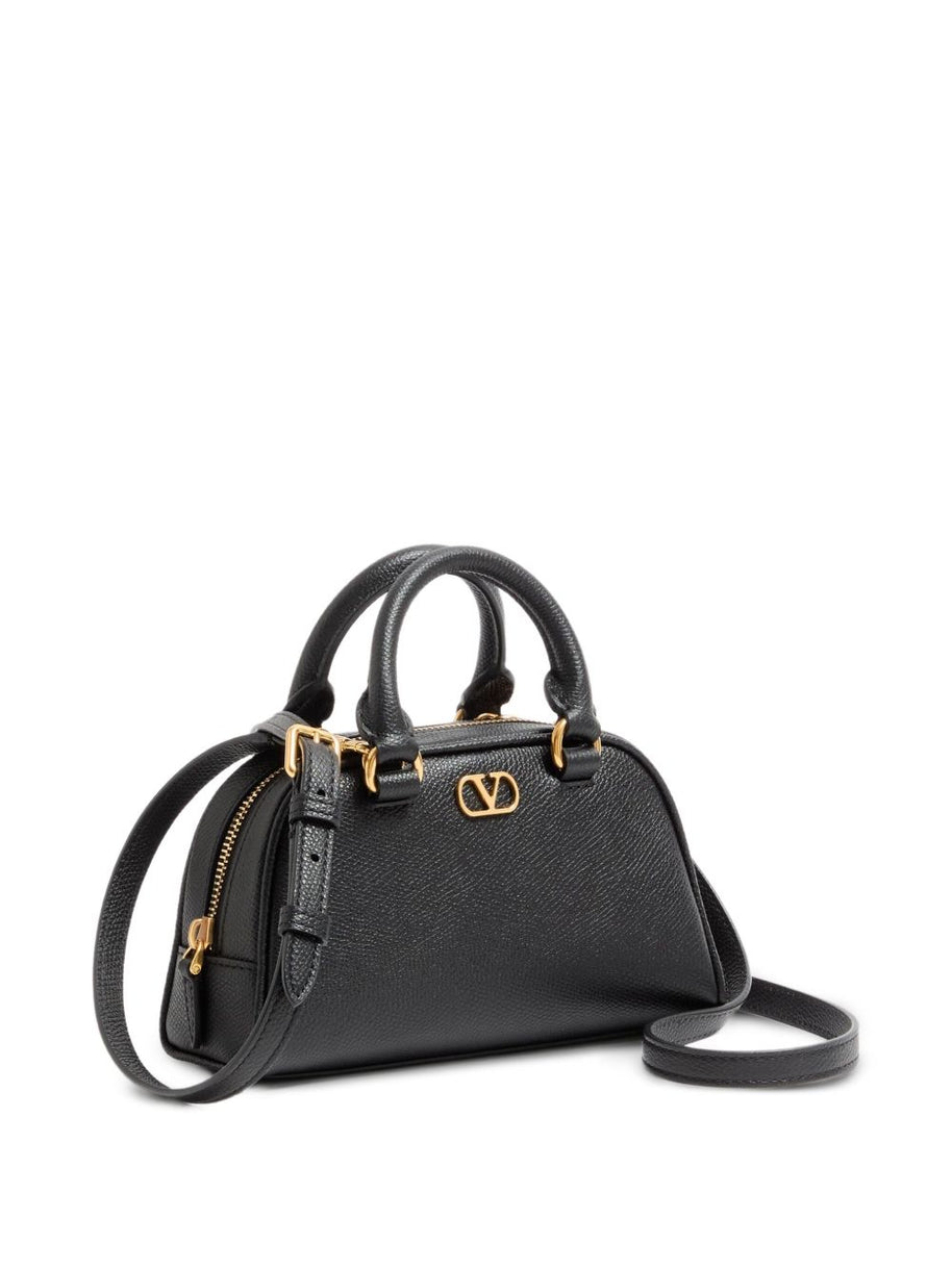 Valentino Garavani VLogo Signature Leather Mini Bag Black