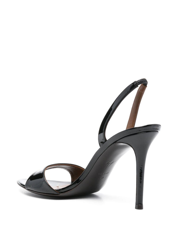 Giuseppe Zanotti Leather Slingback Sandals Black