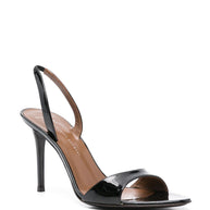 Giuseppe Zanotti Leather Slingback Sandals Black