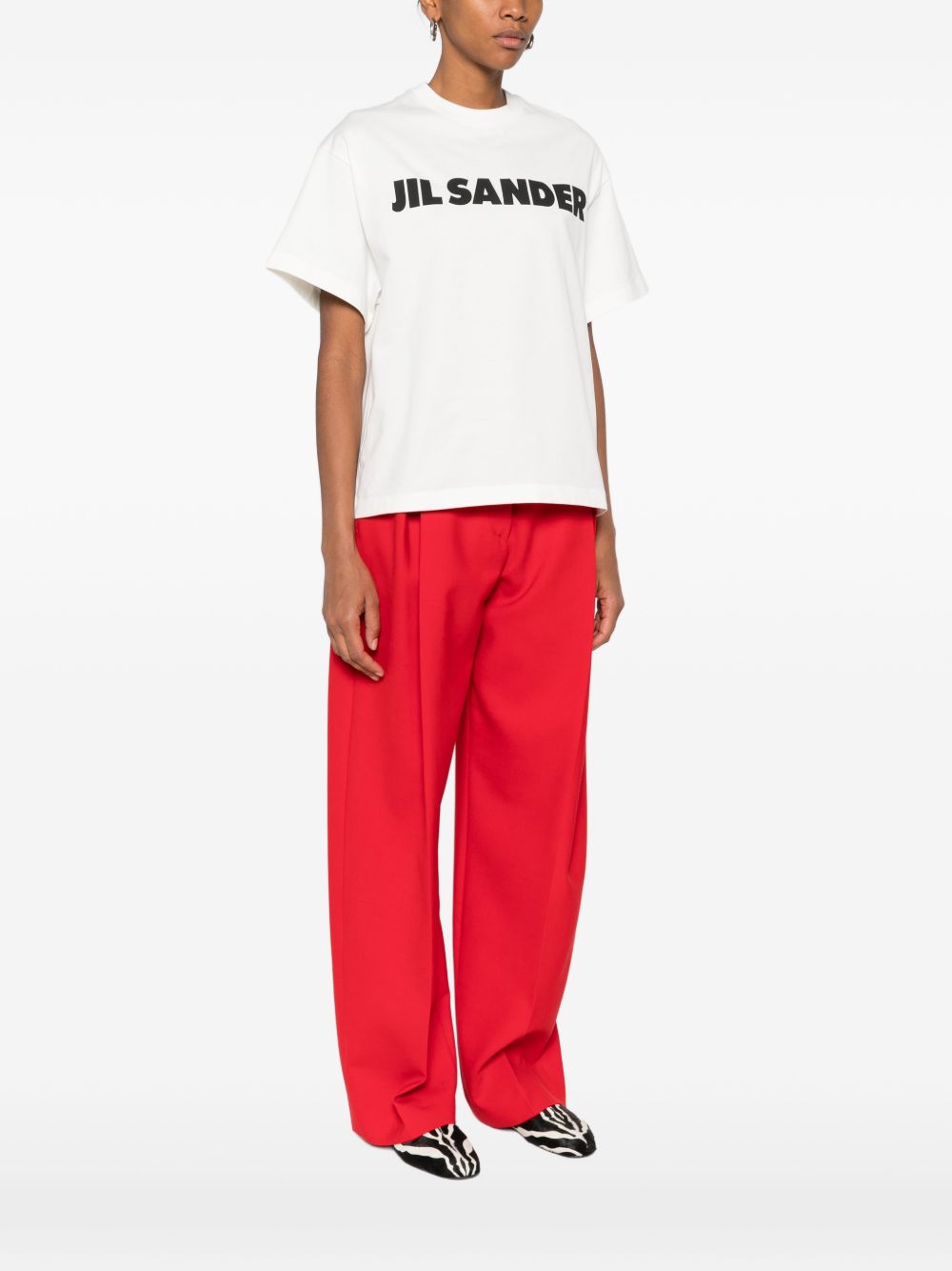Jil Sander Logo Cotton T-shirt White