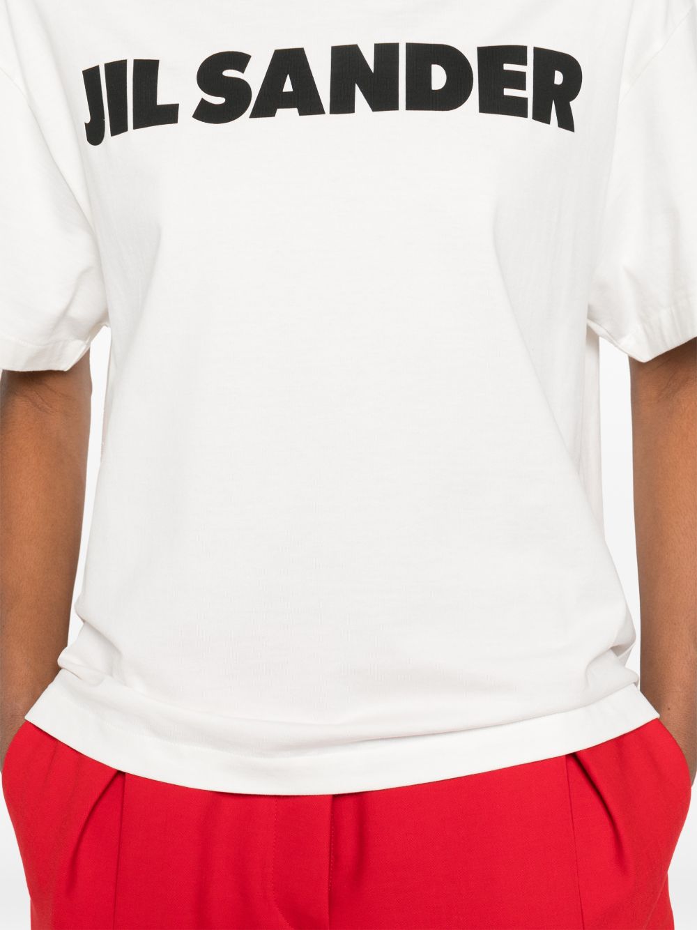 Jil Sander Logo Cotton T-shirt White