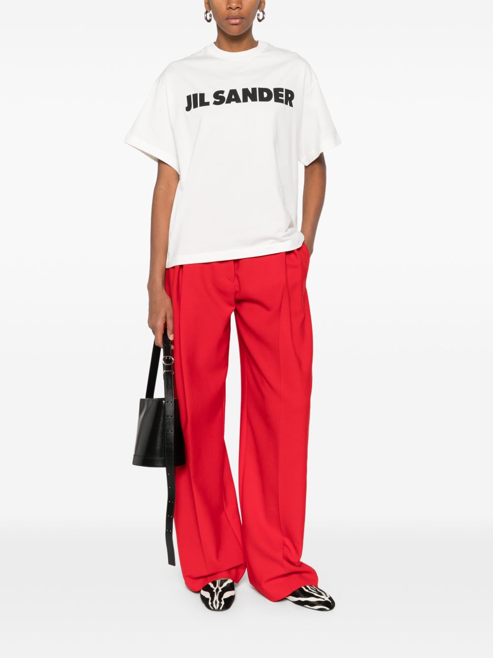 Jil Sander Logo Cotton T-shirt White