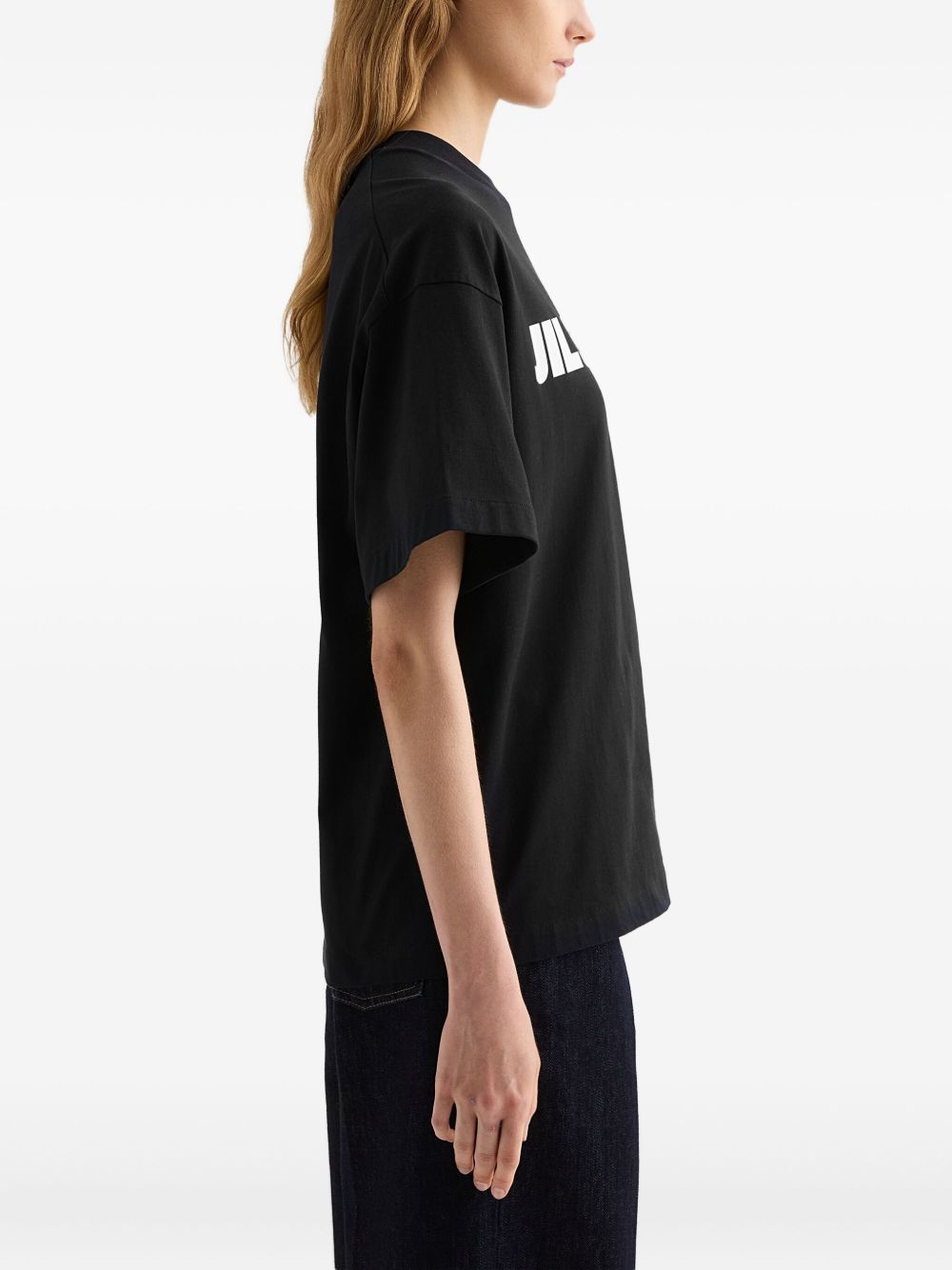 Jil Sander Logo Cotton T-shirt Black