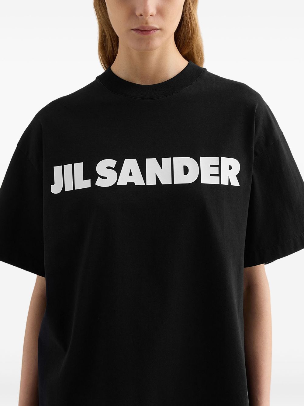 Jil Sander Logo Cotton T-shirt Black