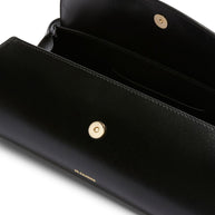 Jil Sander Cannolo Small Leather Shoulder Bag Black