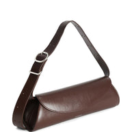 Jil Sander Cannolo Small Leather Shoulder Bag Brown