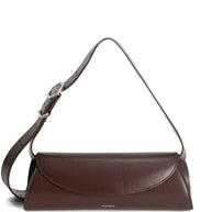 Jil Sander Cannolo Small Leather Shoulder Bag Brown
