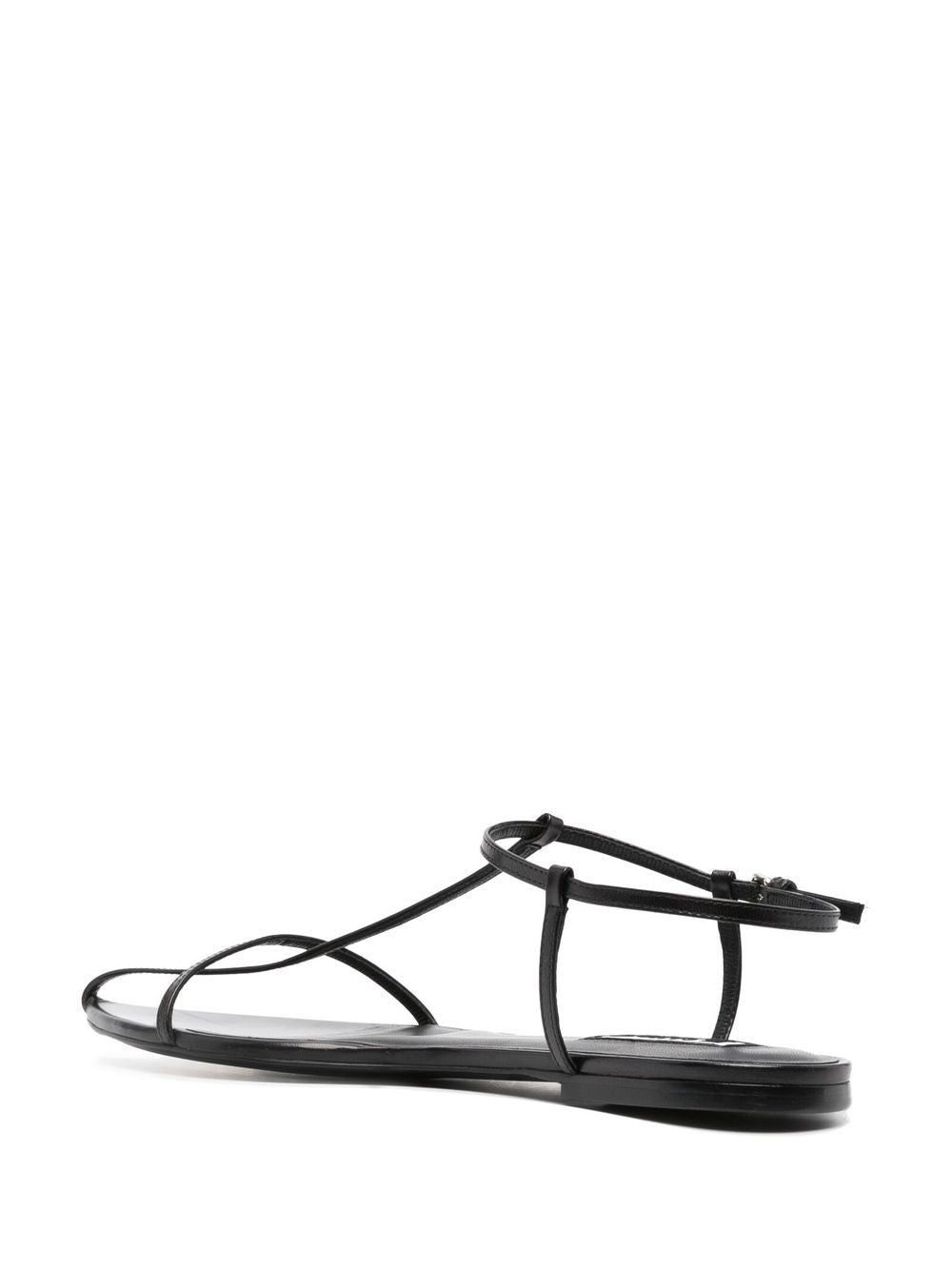 Jil Sander Leather Sandals Black