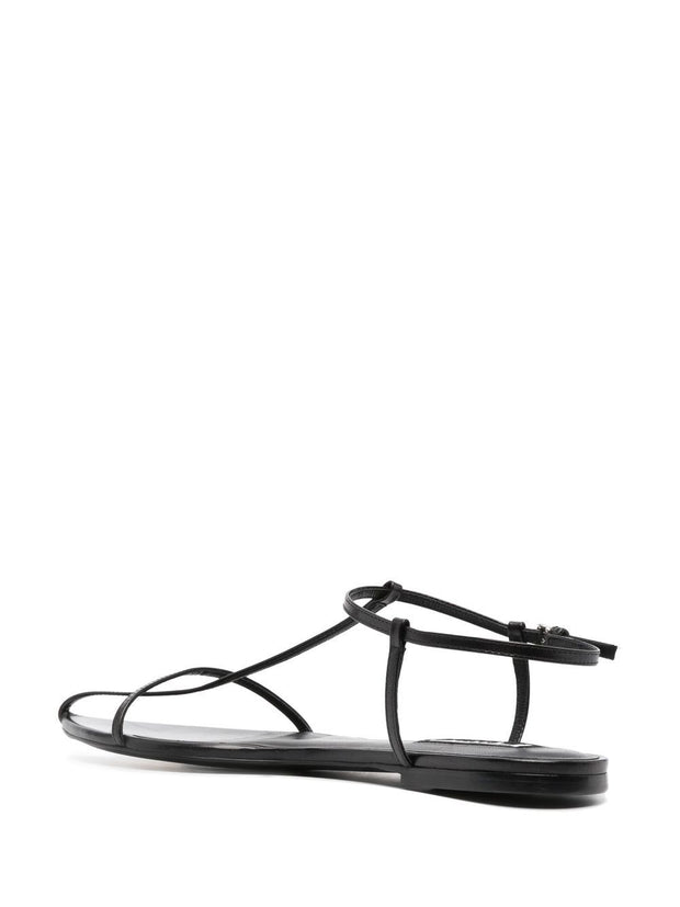 Jil Sander Leather Sandals Black