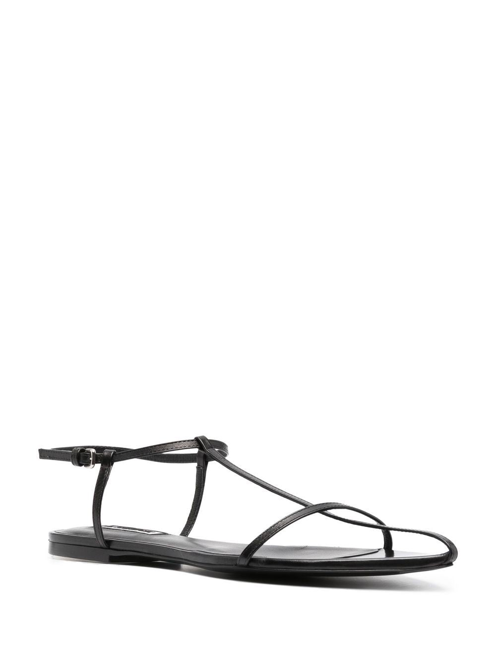 Jil Sander Leather Sandals Black