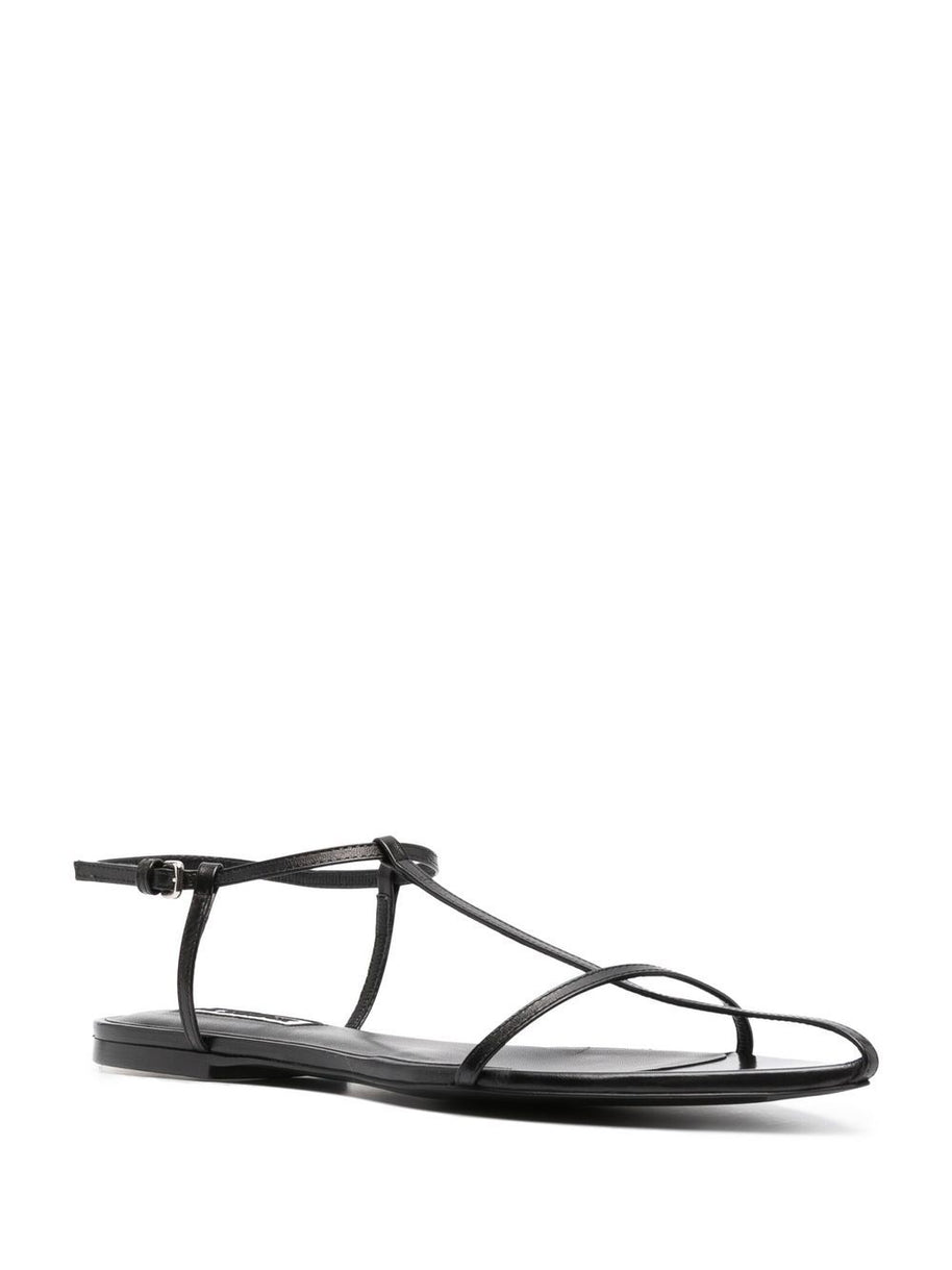 Jil Sander Leather Sandals Black