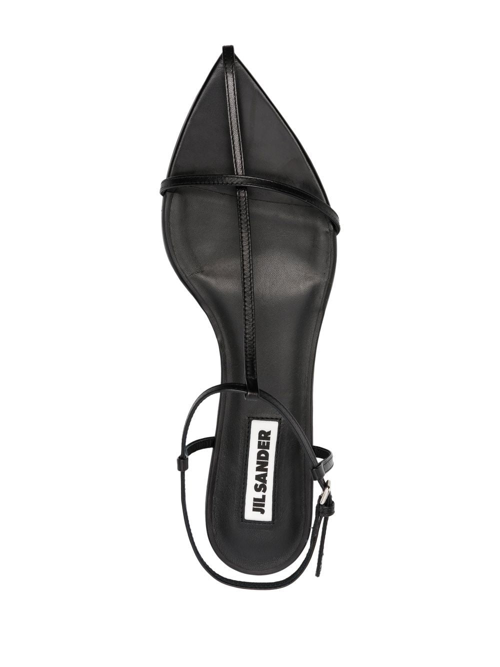Jil Sander Leather Sandals Black