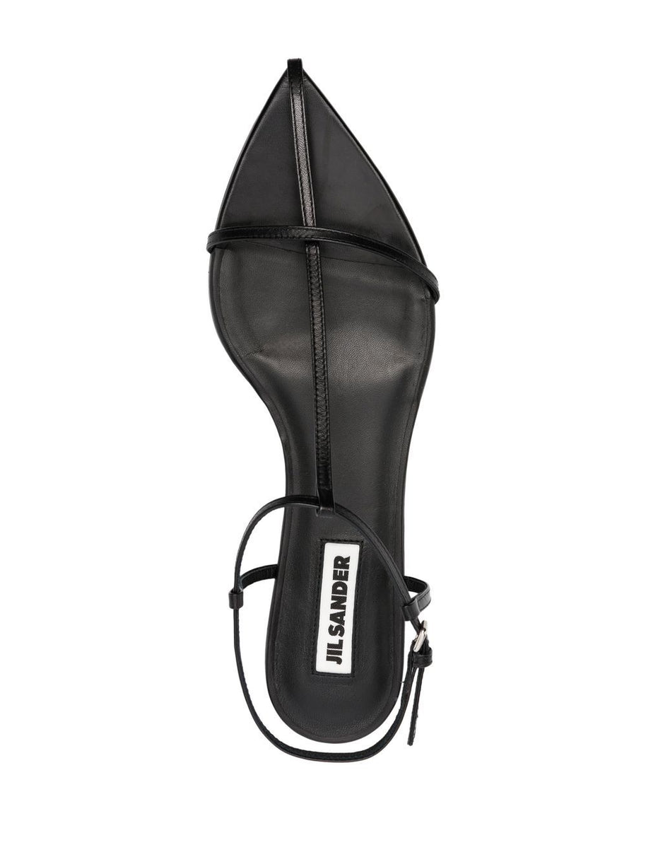 Jil Sander Leather Sandals Black
