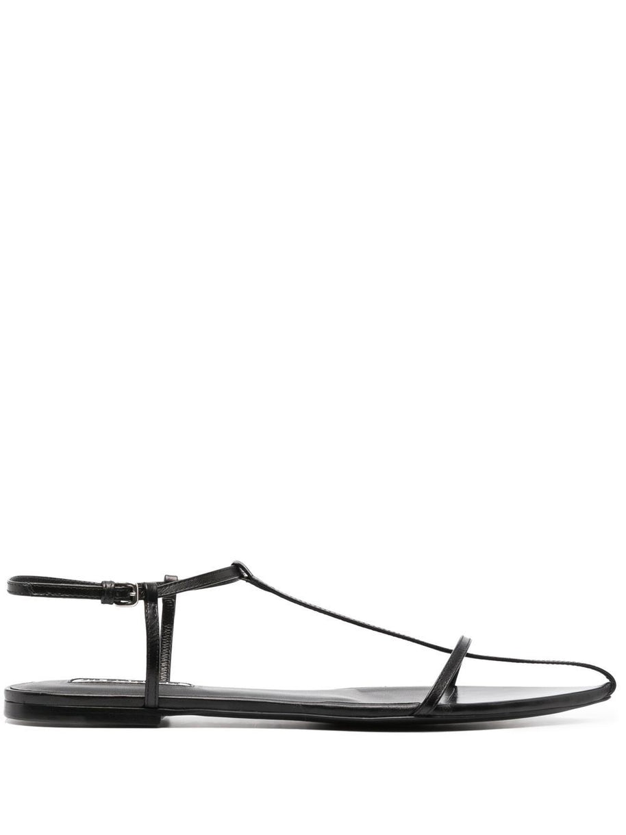 Jil Sander Leather Sandals Black