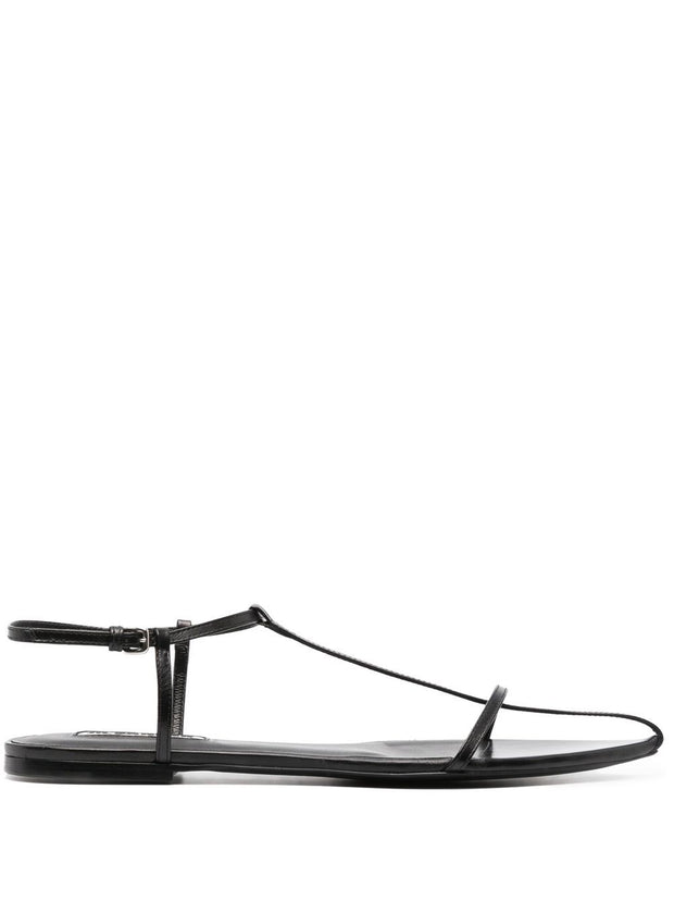 Jil Sander Leather Sandals Black