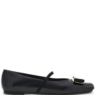 Ferragamo Vara Leather Ballets Black