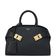 Ferragamo Hug Mini Leather Handbag Black