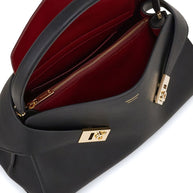 Ferragamo Hug Small Leather Tote Black