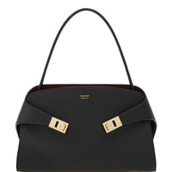 Ferragamo Hug Small Leather Tote Black