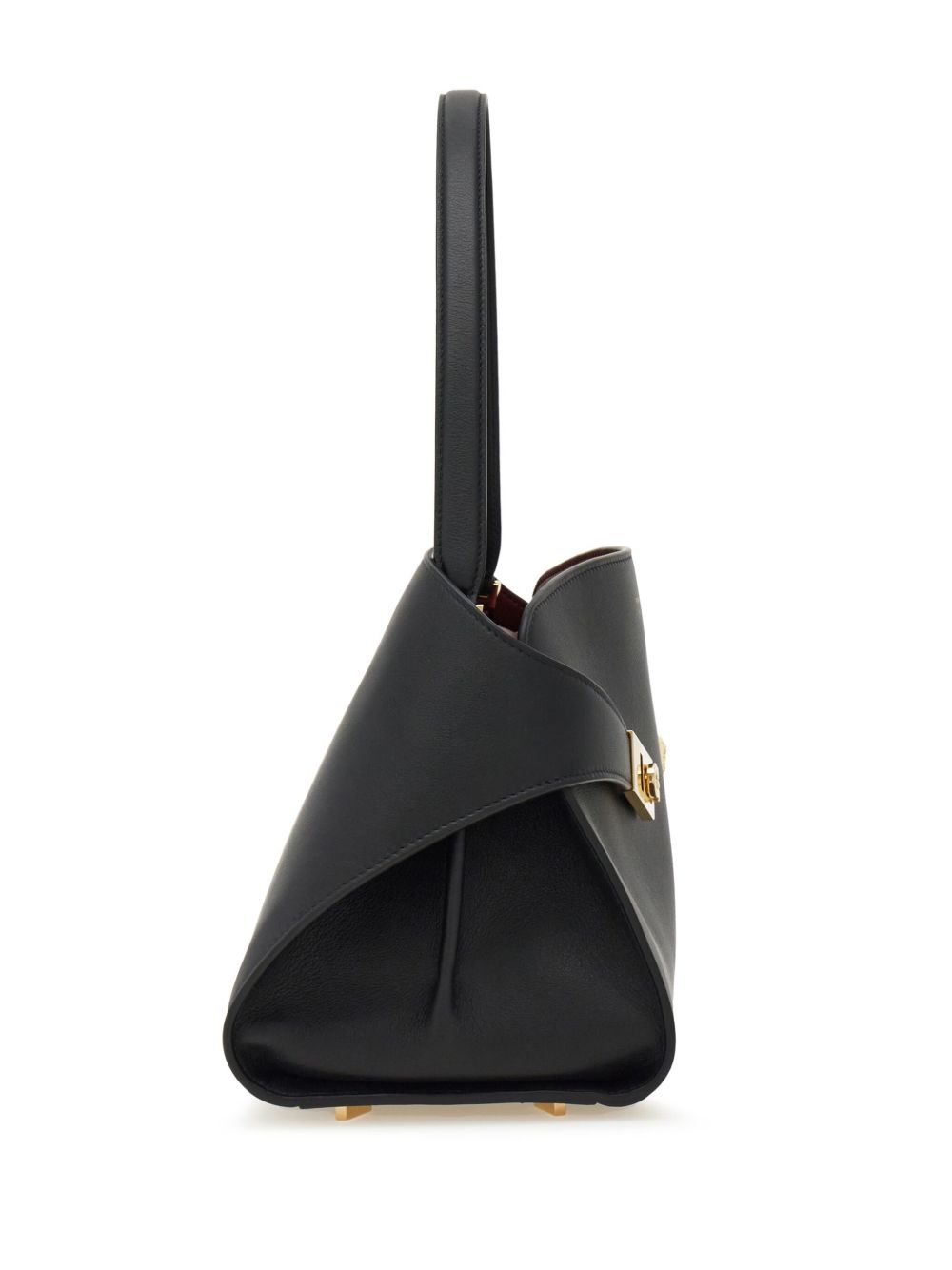 Ferragamo Hug Small Leather Tote Black