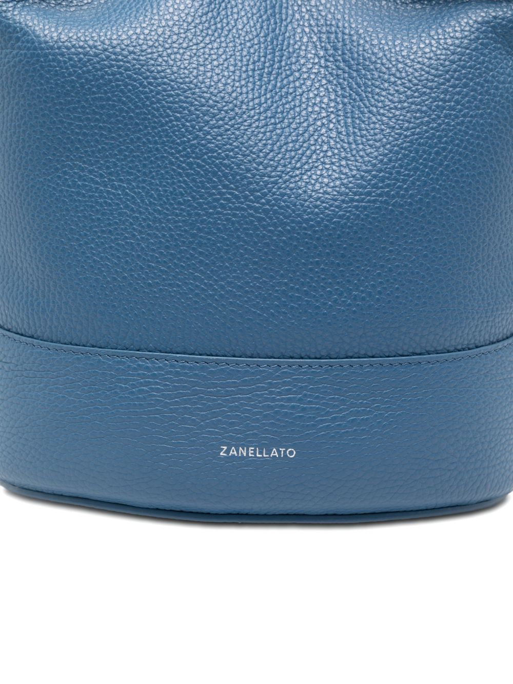Zanellato Monda' Daily Small Leather Bucket Bag Blue