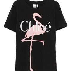 Chloé Printed Cotton T-shirt Black