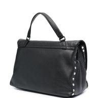 Zanellato Postina Daily Medium Leather Handbag Black