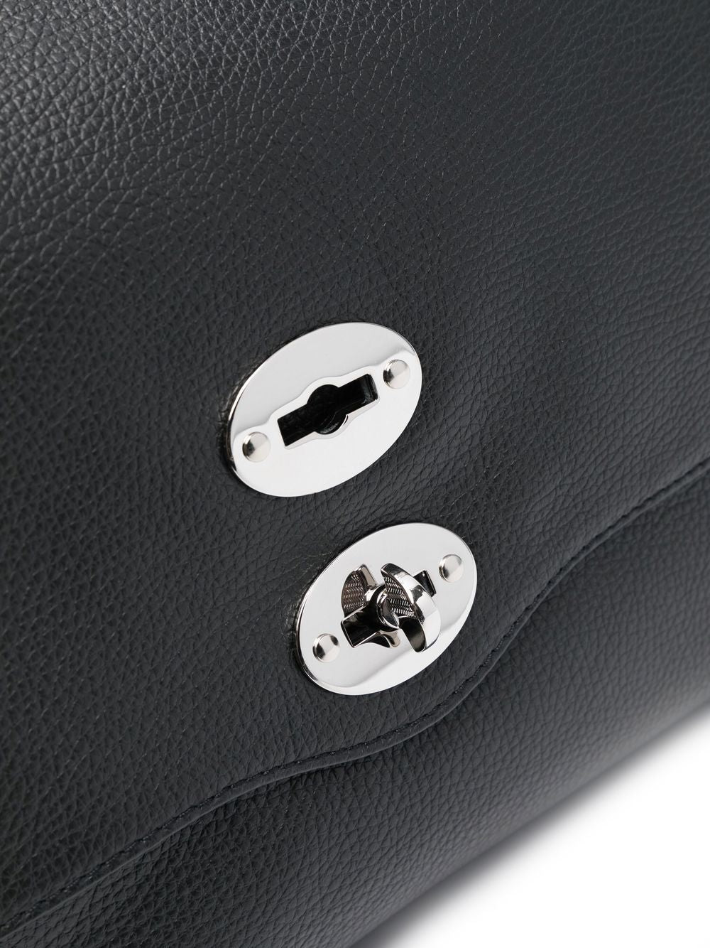 Zanellato Postina Daily Medium Leather Handbag Black