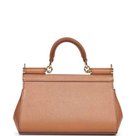 Dolce & Gabbana Sicily Small Leather Handbag Brown