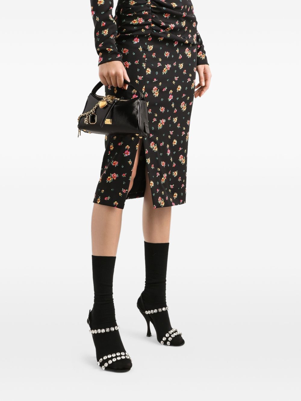 Dolce & Gabbana Charm Detail Handbag Black