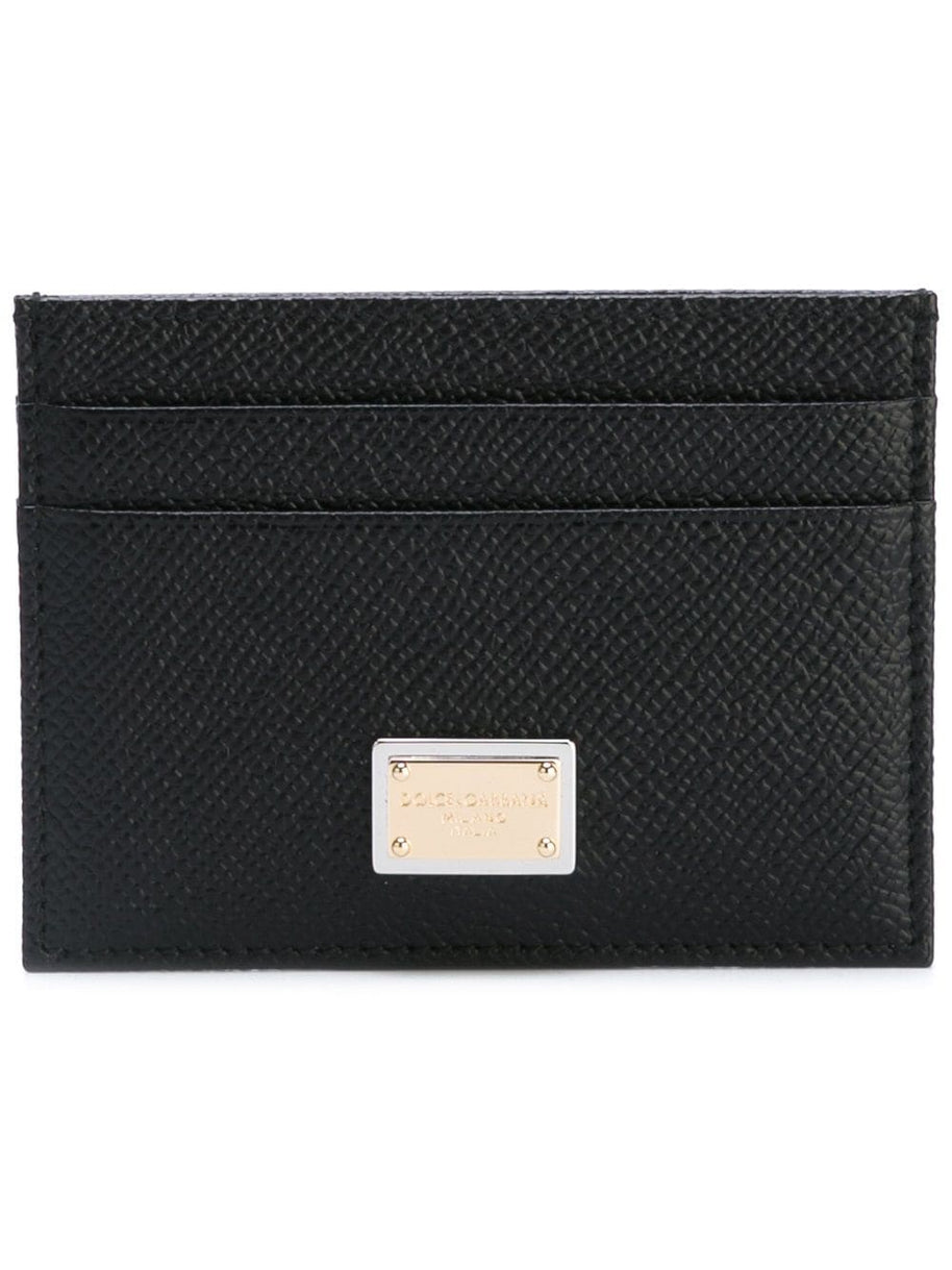 Dolce & Gabbana Leather Credit Card Case Black