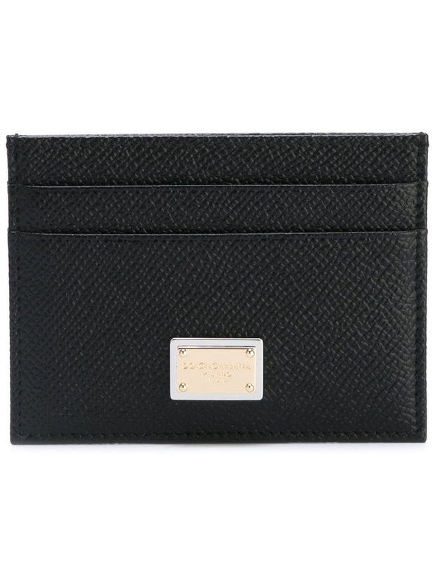 Dolce & Gabbana Leather Credit Card Case Black