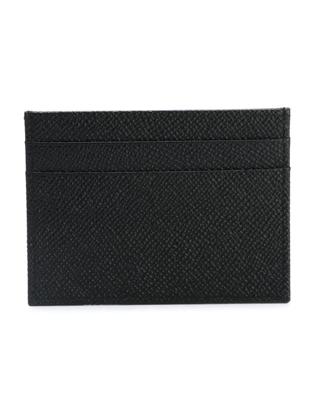 Dolce & Gabbana Leather Credit Card Case Black