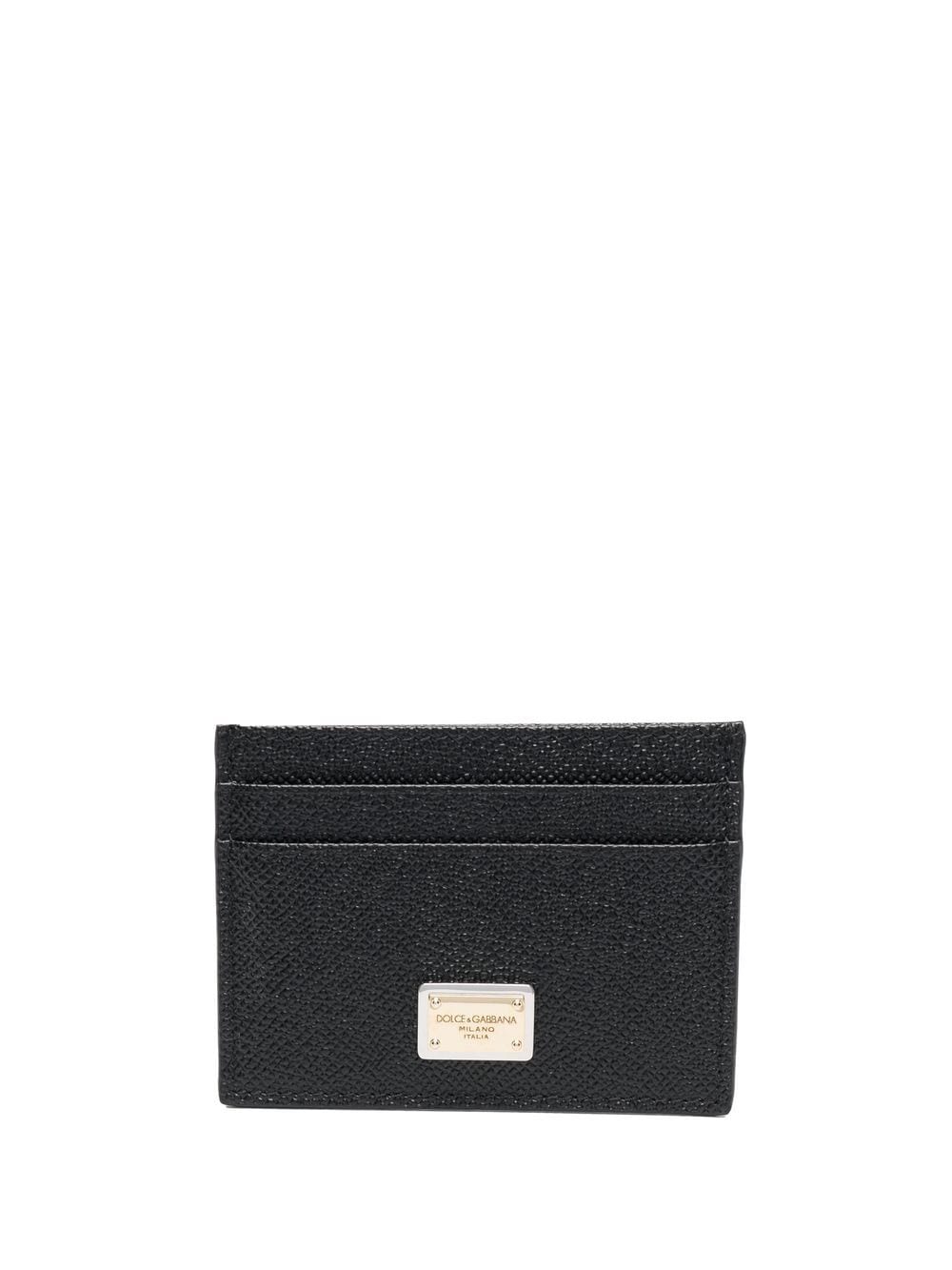 Dolce & Gabbana Leather Credit Card Case Black