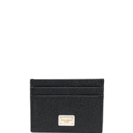 Dolce & Gabbana Leather Credit Card Case Black