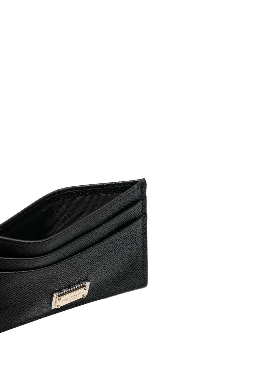 Dolce & Gabbana Leather Credit Card Case Black