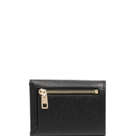 Dolce & Gabbana Leather Flap French Wallet Black