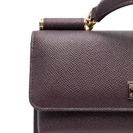 Dolce & Gabbana Leather Mini Bag Bordeaux