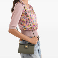 Dolce & Gabbana Leather Phone Bag Green