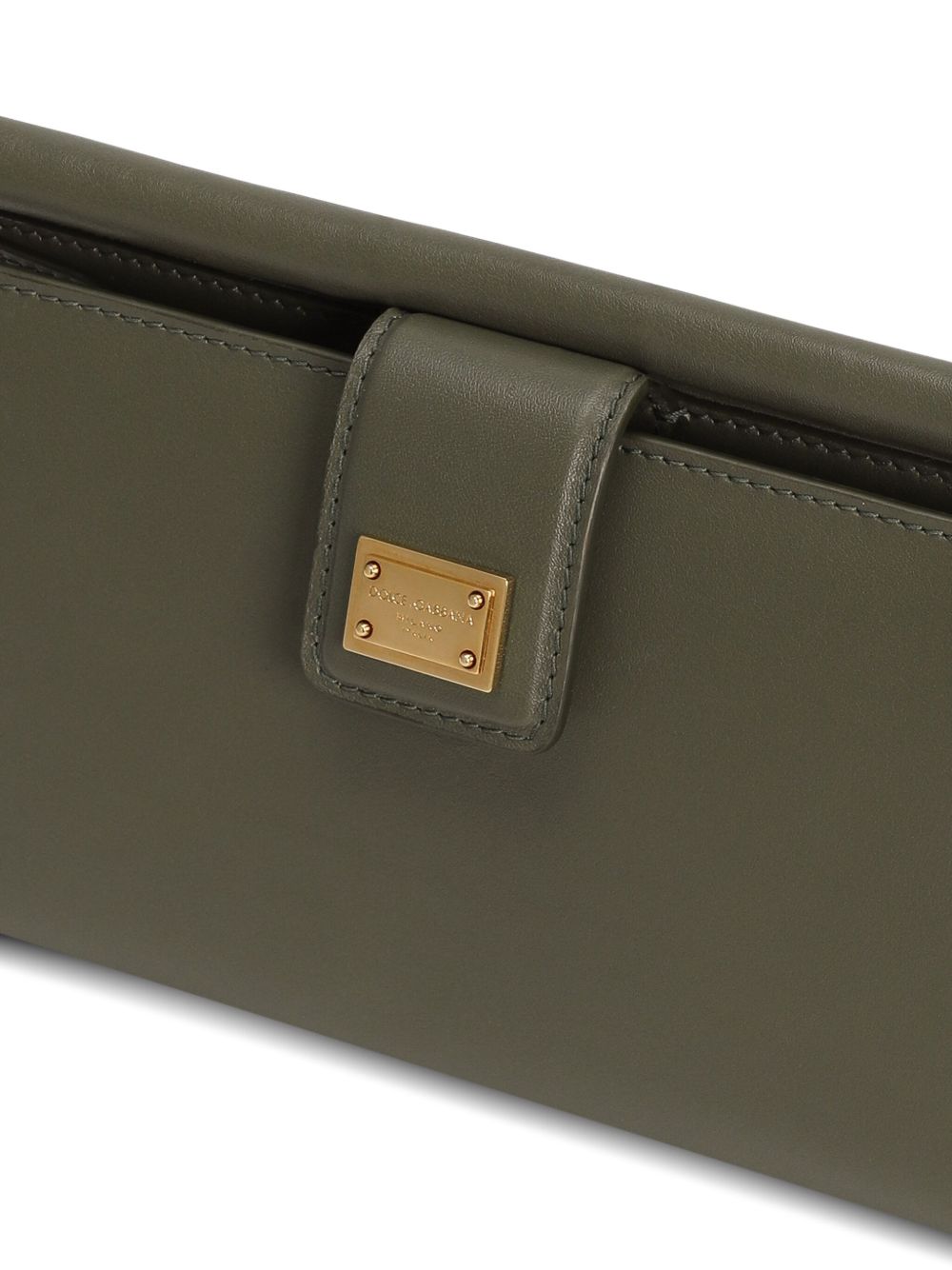 Dolce & Gabbana Leather Phone Bag Green