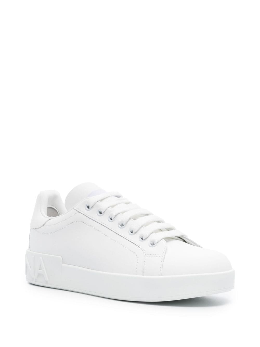 Dolce & Gabbana Portofino Leather Sneakers White