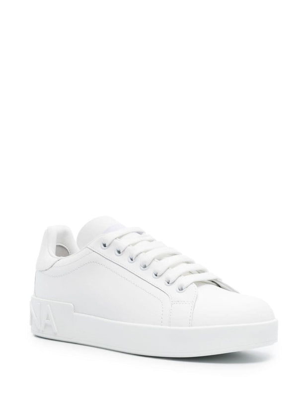 Dolce & Gabbana Portofino Leather Sneakers White