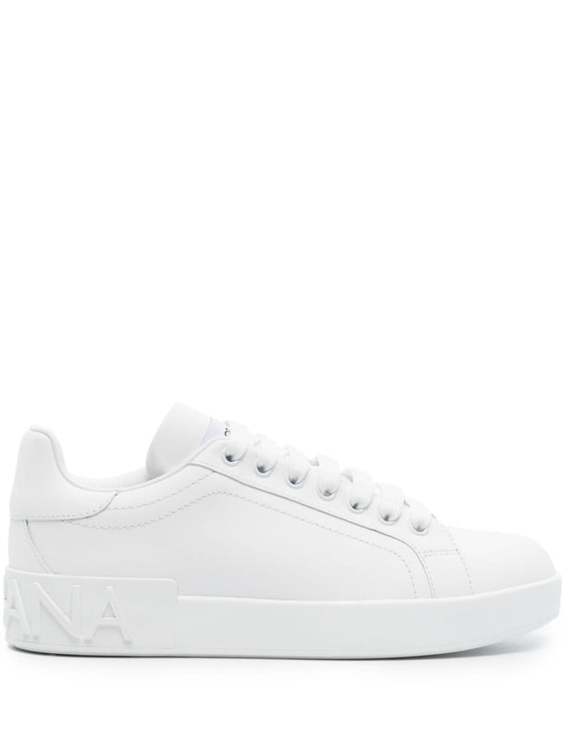 Dolce & Gabbana Portofino Leather Sneakers White