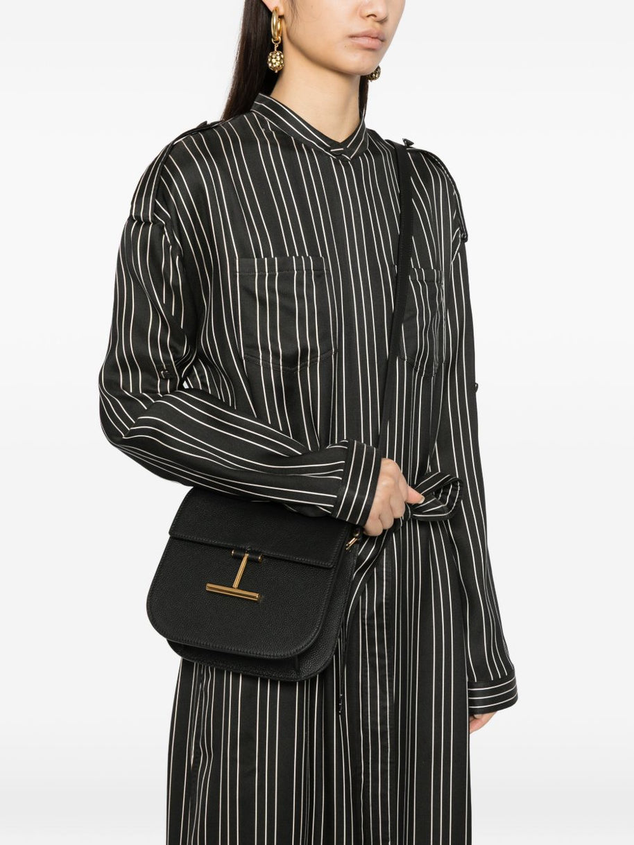 Tom Ford Tara Mini Leather Crossbody Bag Black