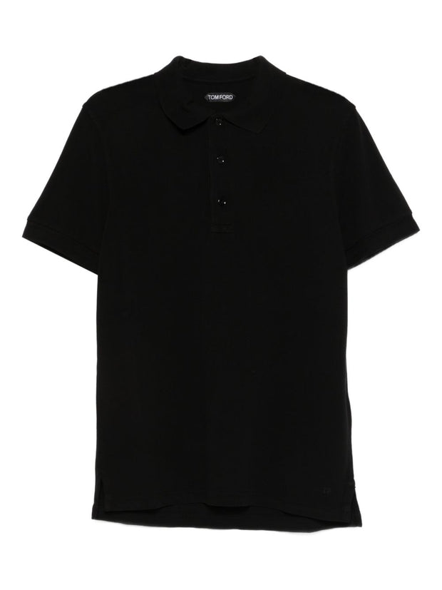 Tom Ford Cotton Blend Polo Shirt Black