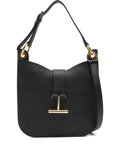 Tom Ford Tara Small Leather Crossbody Bag Black