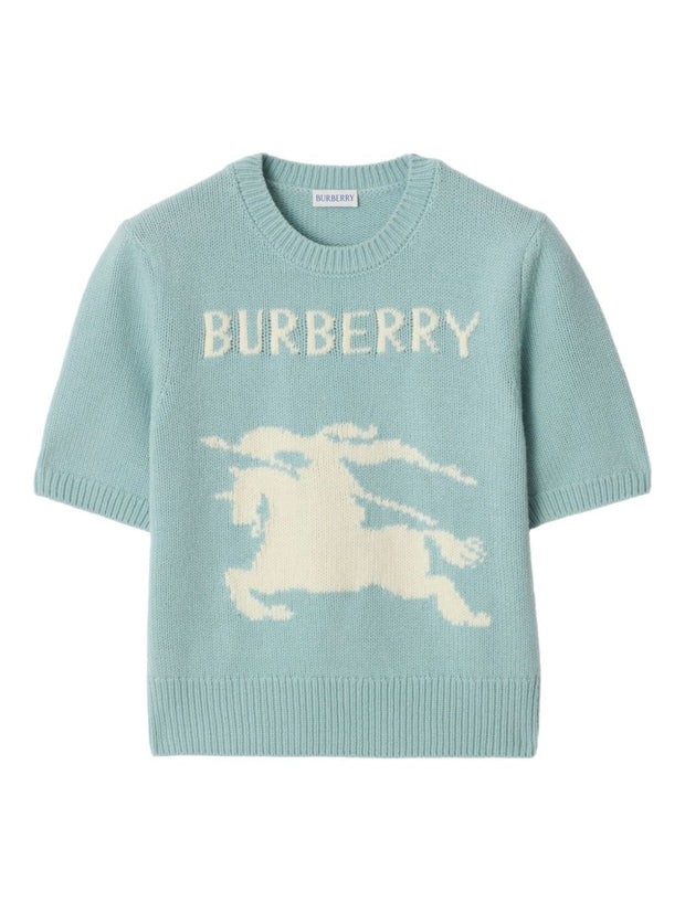 Burberry EKD Wool And Cashmere Sweater Blue