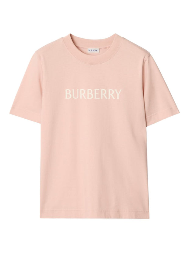 Burberry Logo Cotton T-shirt Lilac